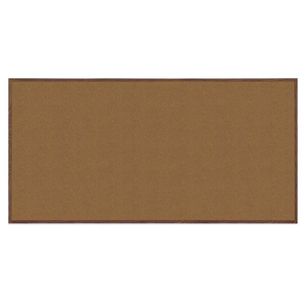 United Visual Products Decor Wood Combo Board, 36"x24", Walnut/Black Porcelain & Burgundy UV702DEFAB-WALNUT-BLKPORC-DBURGU - main